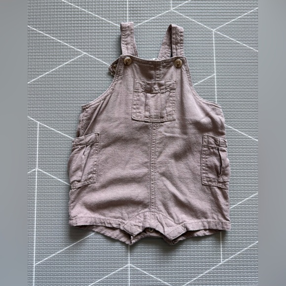 Cotton On Other - Cotton On|Baby gender neutral tan linen Romper Overalls•••Boho summer style 3/6M